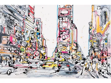 New York Five - Canvas Painting by NOVOCUADRO ART COMPANY - view 2
